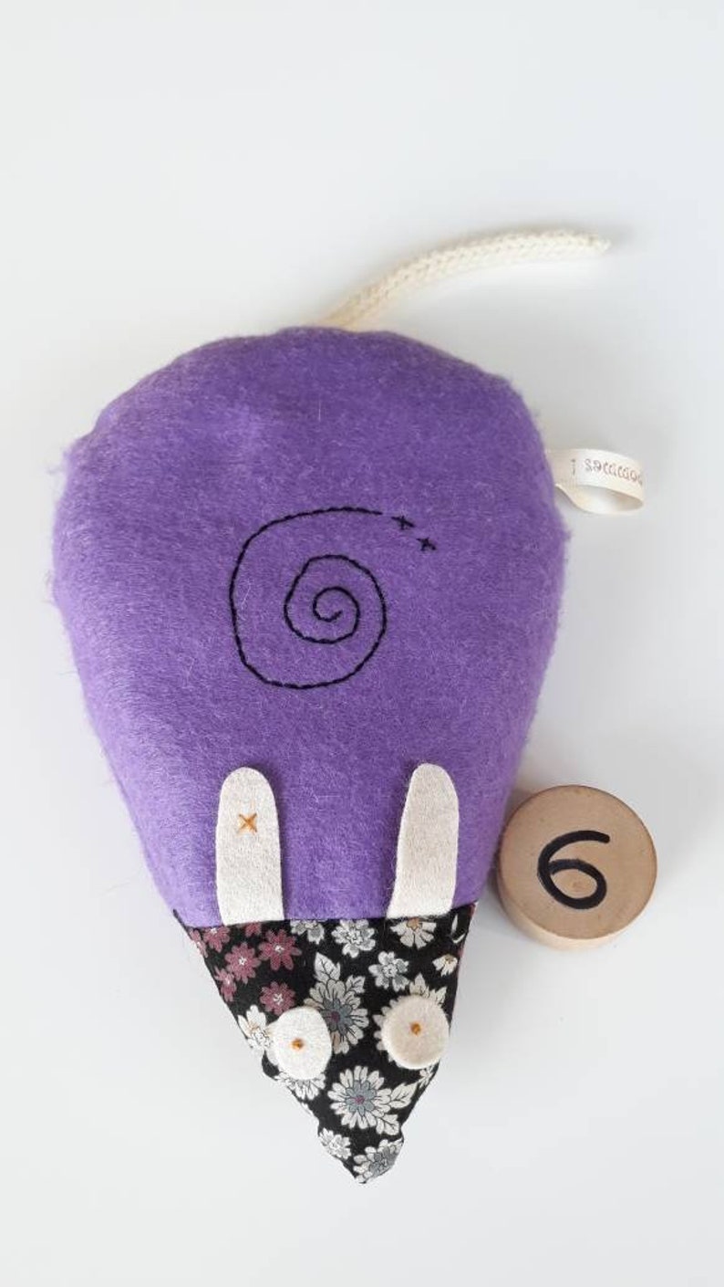 La souris, doudou, décoration de chambre 6 - Violet