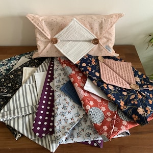 Housse pour boîte à mouchoirs grand format - étui, couvercle en tissu