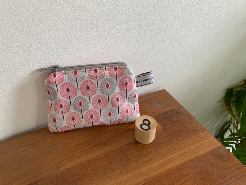 Fabric purse, pouch, pencil case 8 - Rose