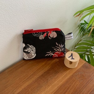 Fabric purse, pouch, pencil case 1 - Noir rouge