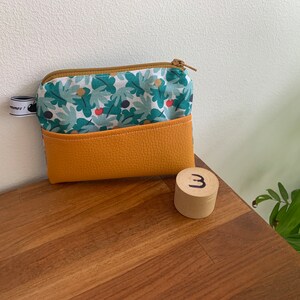 Porte-monnaie ou pochette tout en tissu 3 - Vert