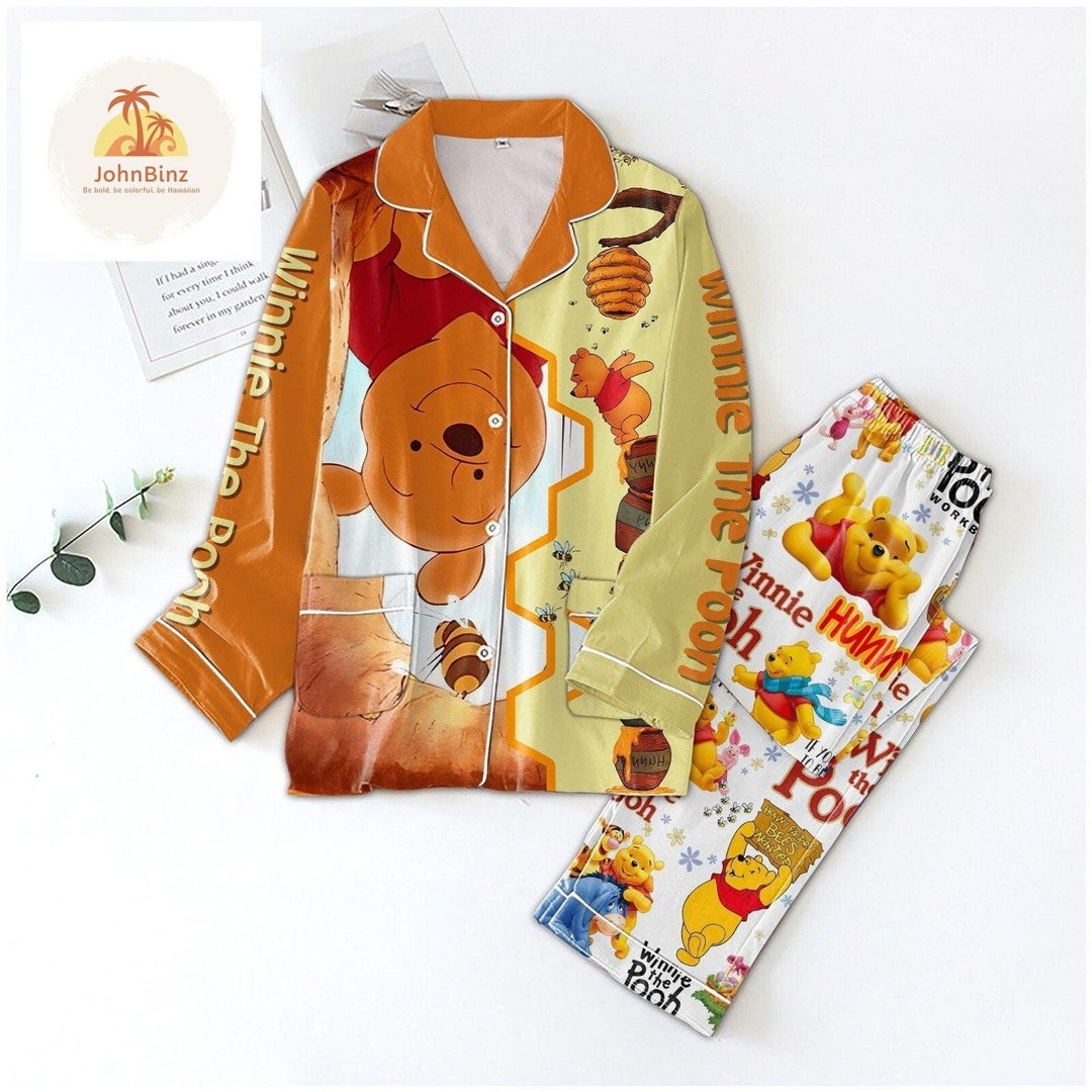 Pooh Bear Pajamas Winnie the Pooh Pajamas Set Disney Pooh Etsy