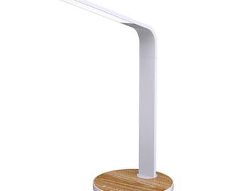 Lampe de bureau LED multifonctionnelle : réglable, tactile, minuterie, lumière à intensité variable, double chargeur USB, lampe de lecture ou veilleuse.