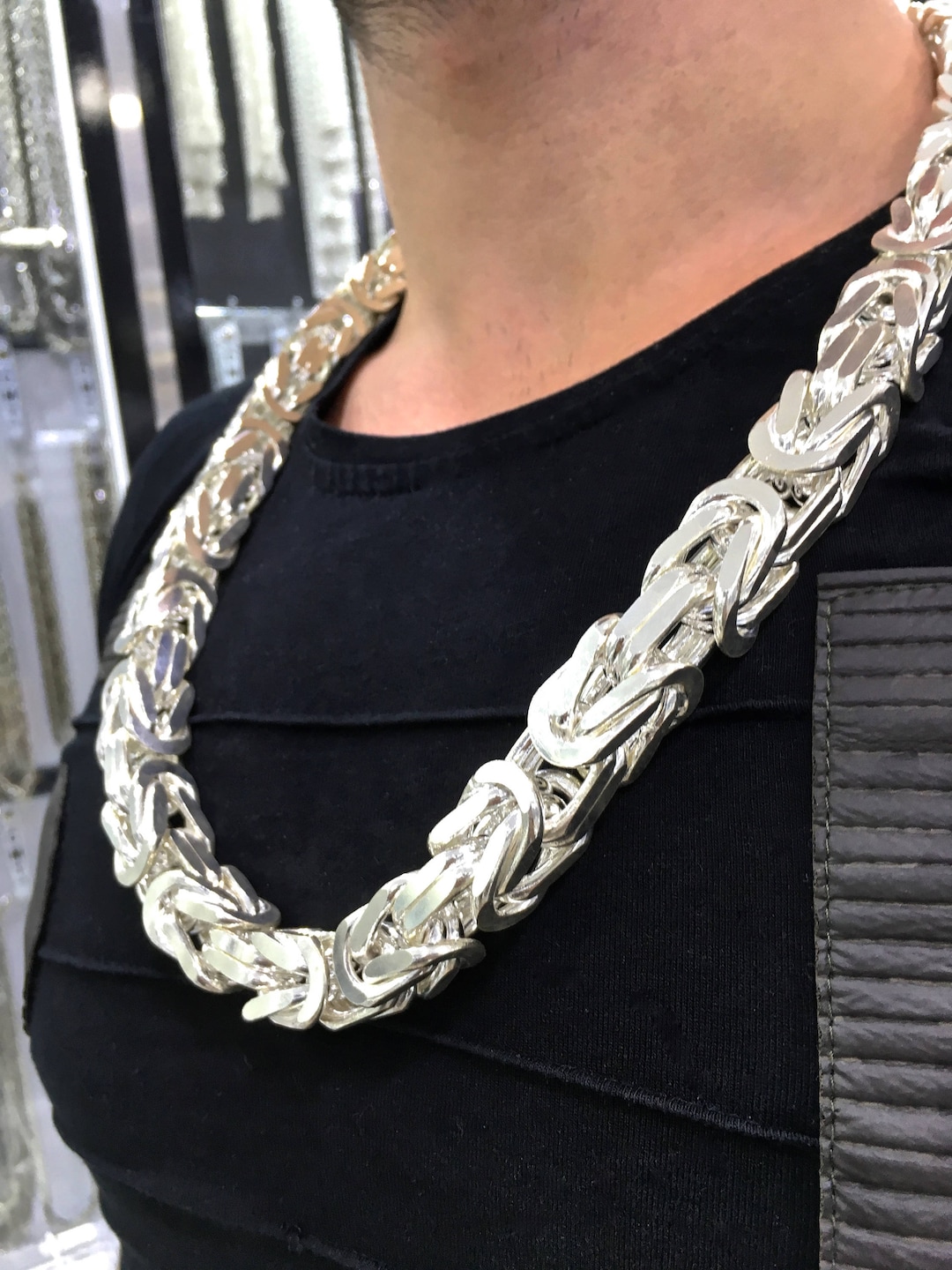 ネックレス・ペンダント Regular Thick Chain Necklace Heavy Thick Solid King's Necklace 925 Sterling Silver