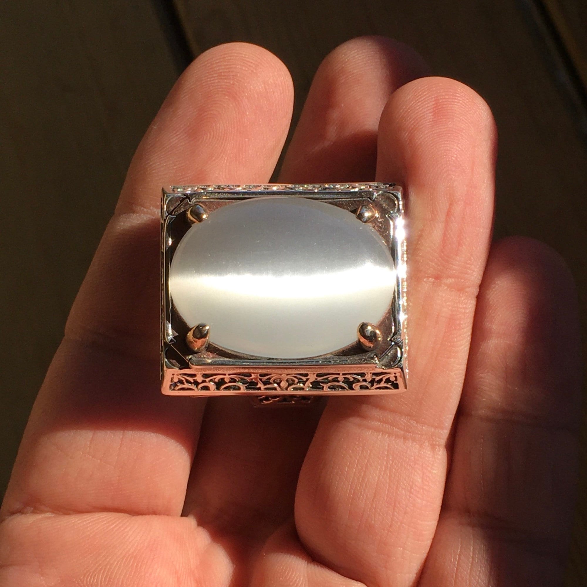 アクセサリー cats-eye Cats Eye Diamond Ring - Etsy
