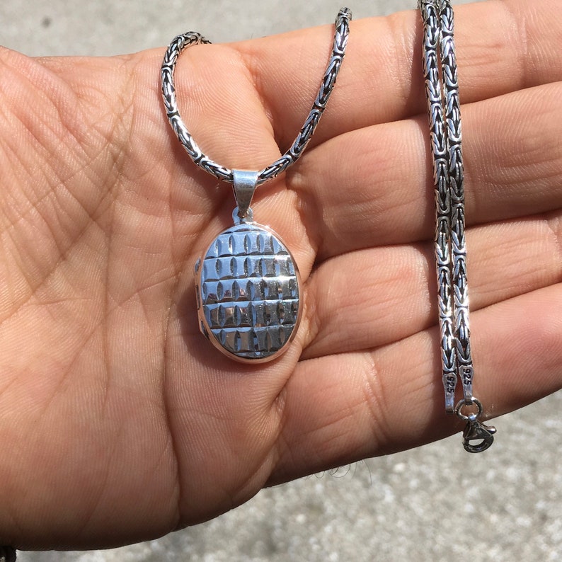 925 Sterling Silver Necklace PILL BOX Pendant handmade Etsy