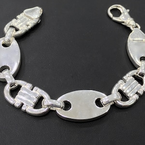 Heavy Mens Bracelet 925 Sterling Silver 17mm Solid Thick Valter Link Chain