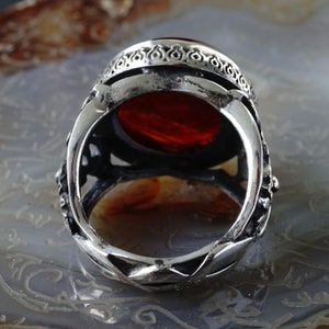 Mens Ring Seal of Solomon Sterling Silver Carnelian Agate - Etsy