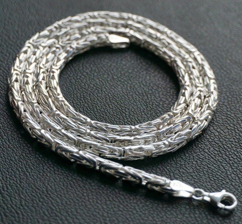 925 Sterling Silver Mens Necklace Round Bali Byzantine Kings Etsy