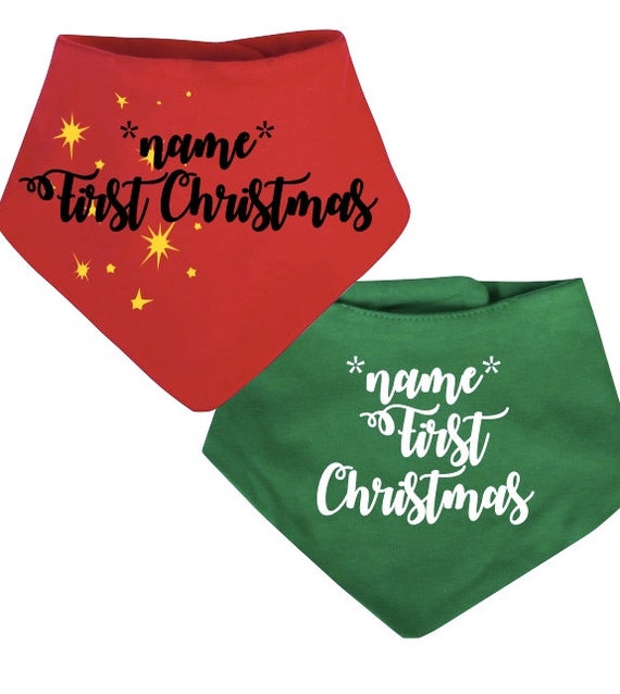 personalised christmas bibs