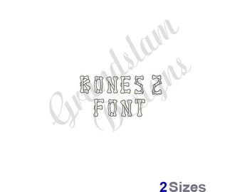 Bones Alphabet - Machine Embroidery Font