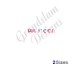 Musical Alphabets Fonts - Machine Embroidery Font