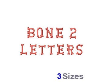 Bones Letters - Machine Embroidery Font