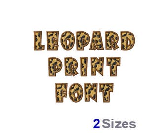 Leopard Print Alphabet - Machine Embroidery Font