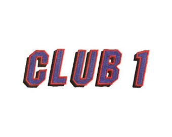 Club 1 Font - Machine Embroidery Font