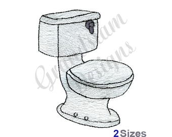 Toilettenschüssel - Stickdatei
