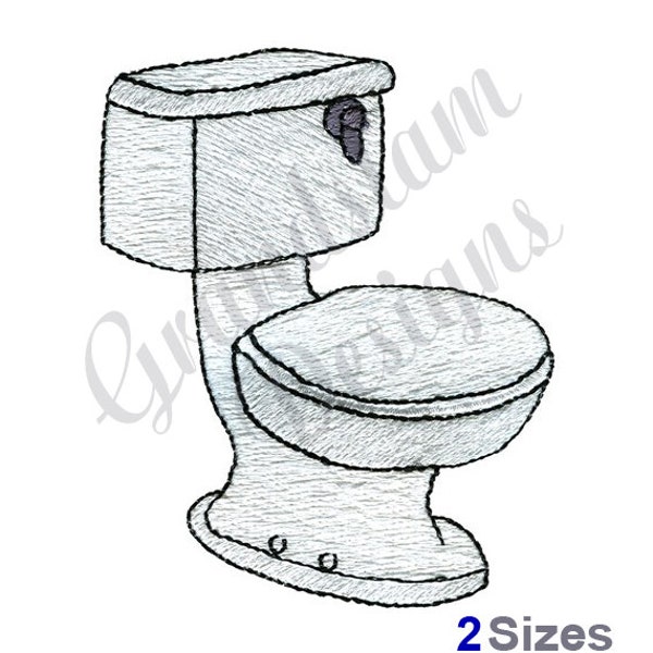 Toilet Bowl - Machine Embroidery Design