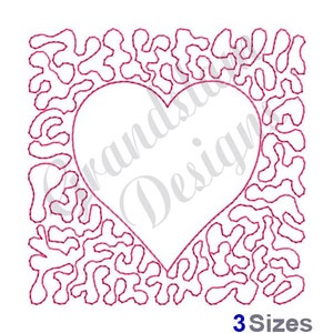 Stipple Heart Quilt - Machine Embroidery Design, Embroidery Designs, Embroidery, Embroidery Patterns, Embroidery Files, Instant Download