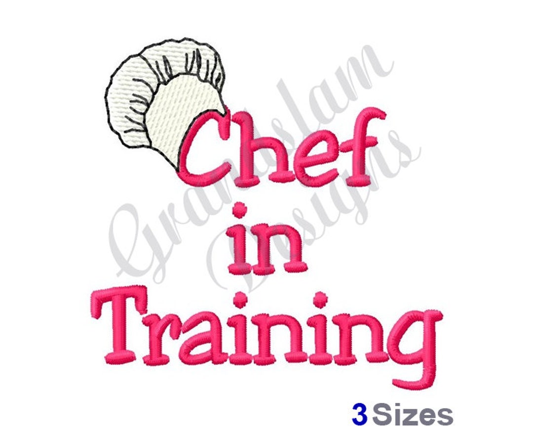 Chef in Training - Machine Embroidery Design - Etsy