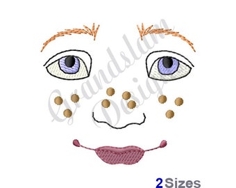 Doll Face - Machine Embroidery Design