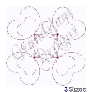 Outline Of Hearts Quilt - Machine Embroidery Design, Embroidery Designs, Embroidery, Embroidery Patterns, Embroidery Files, Instant Download