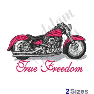 Motorcycle Chopper True Freedom - Machine Embroidery Design