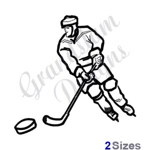 Hockey Player - Machine Embroidery Design