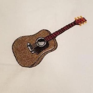 Acoustic Guitar - Machine Embroidery Design, Embroidery Designs, Machine Embroidery, Embroidery Patterns, Embroidery Files, Instant Download