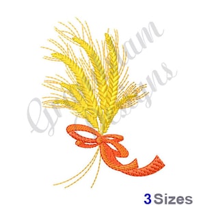 Wheat Stalks Machine Embroidery Design image 1