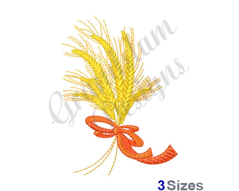 Wheat Stalks Machine Embroidery Design image 1