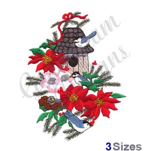 Christmas Birdhouse - Machine Embroidery Design