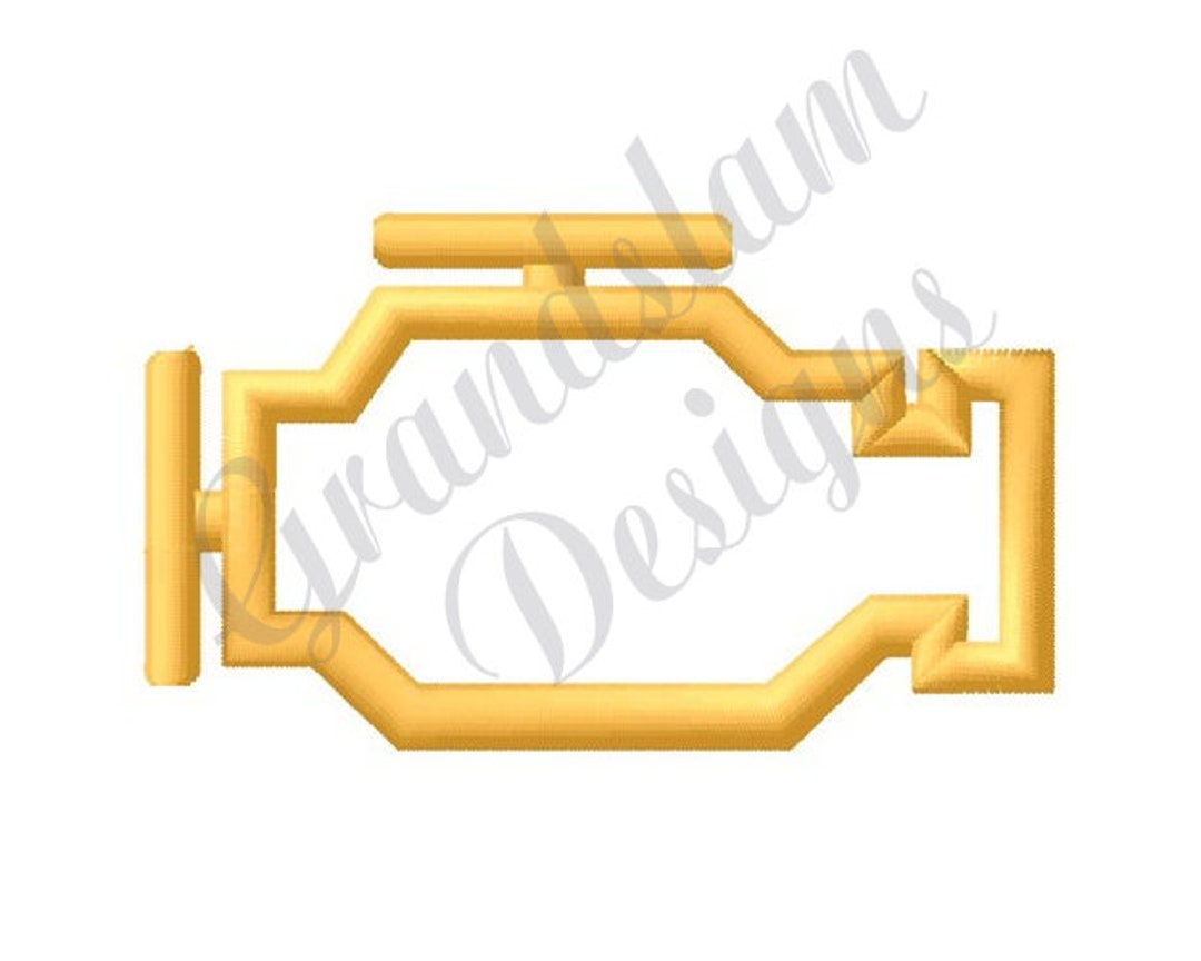 Check Engine Light - Machine Embroidery Design - 3 Sizes - Etsy