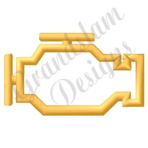 Check Engine Light - Machine Embroidery Design - 3 sizes