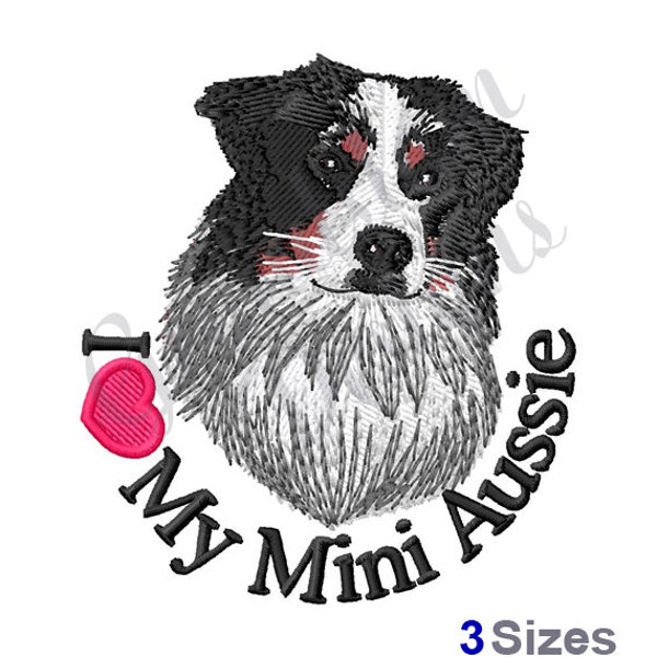 Mini Aussie Dog - Machine Embroidery Design, Embroidery Designs, Machine Embroidery, Embroidery Patterns, Embroidery Files, Instant Download