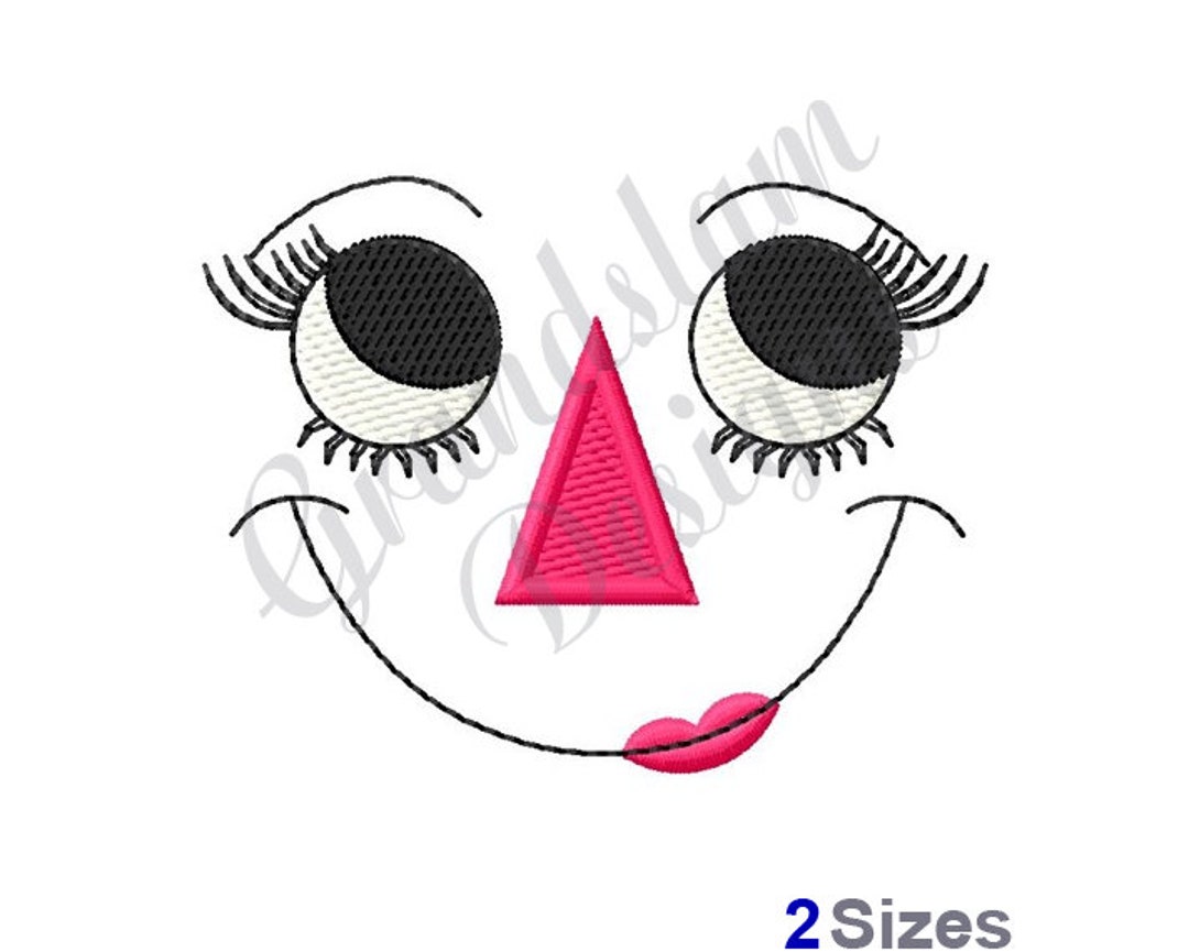 Girl Doll Face Machine Embroidery Design, Embroidery Designs, Machine