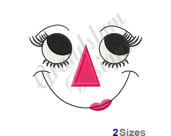 Girl Doll Face - Machine Embroidery Design, Embroidery Designs, Machine Embroidery, Embroidery Patterns, Embroidery Files, Instant Download