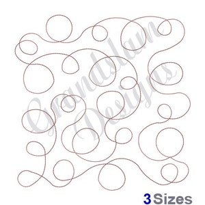Loopy Quilt Block Pattern - Machine Embroidery Design, Embroidery Designs, Quilt, Embroidery Patterns, Embroidery Files, Instant Download
