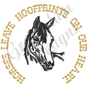 Hoofprints On Our Hearts - Machine Embroidery Design