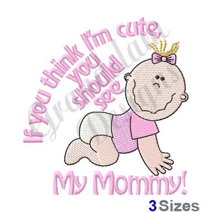 Cute Baby Girl - Machine Embroidery Design