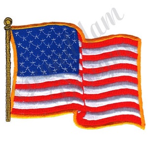 American Flag - Machine Embroidery Design