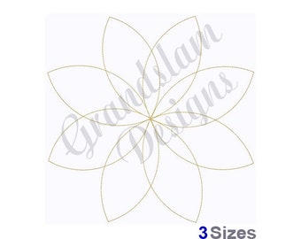 Pinwheel Outline Quilt Block - Machine Embroidery Design, Embroidery Designs, Embroidery Patterns, Embroidery Files, Instant Download