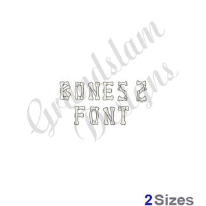 Bones Embroidery Font Set- Sweetheart Halloween Machine Embroidery Alphabet Font