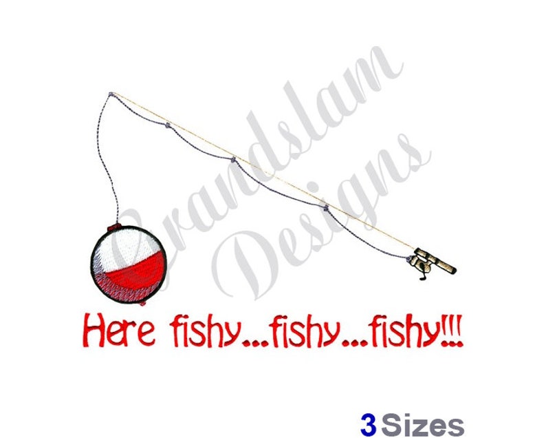 Fishing Reel & Bobber Machine Embroidery Design Etsy