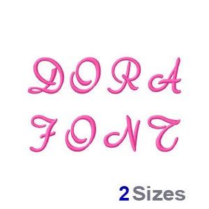Dora Embroidery Font Set - Sweetheart Machine Embroidery Alphabet Font