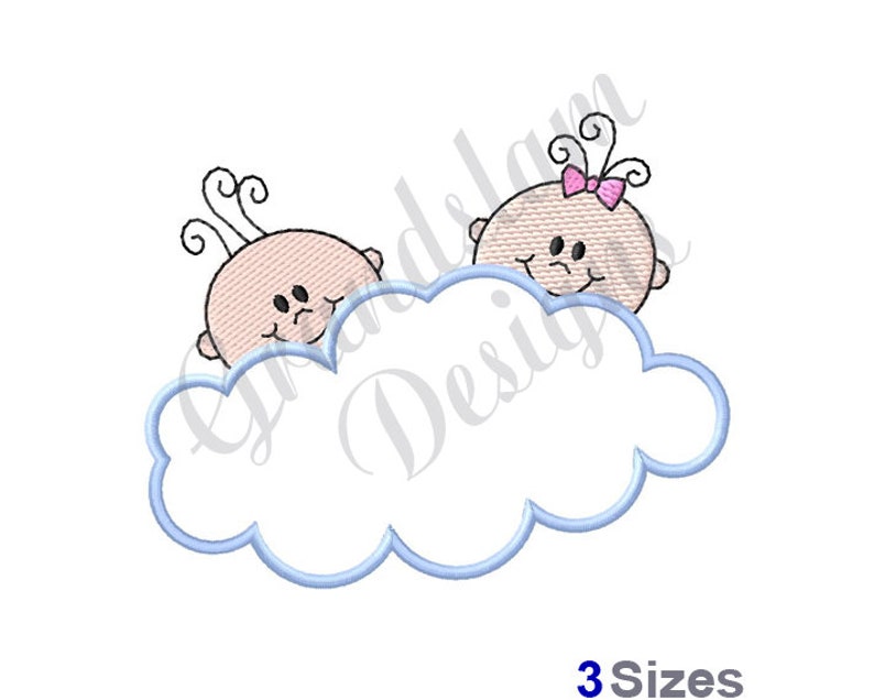 Baby Twins Machine Embroidery Design Etsy