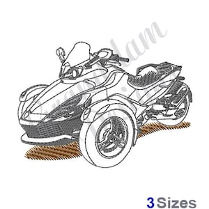 Spyder Motorcycle - Machine Embroidery Design