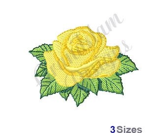 Yellow Rose - Machine Embroidery Design, Embroidery Designs, Machine Embroidery, Embroidery Patterns, Embroidery Files, Instant Download