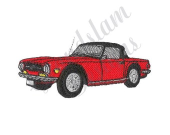 Triumph Tr6 Car - Machine Embroidery Design
