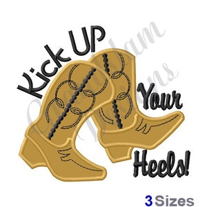 Kick Up Your Heels Cowboy Boots - Machine Embroidery Design