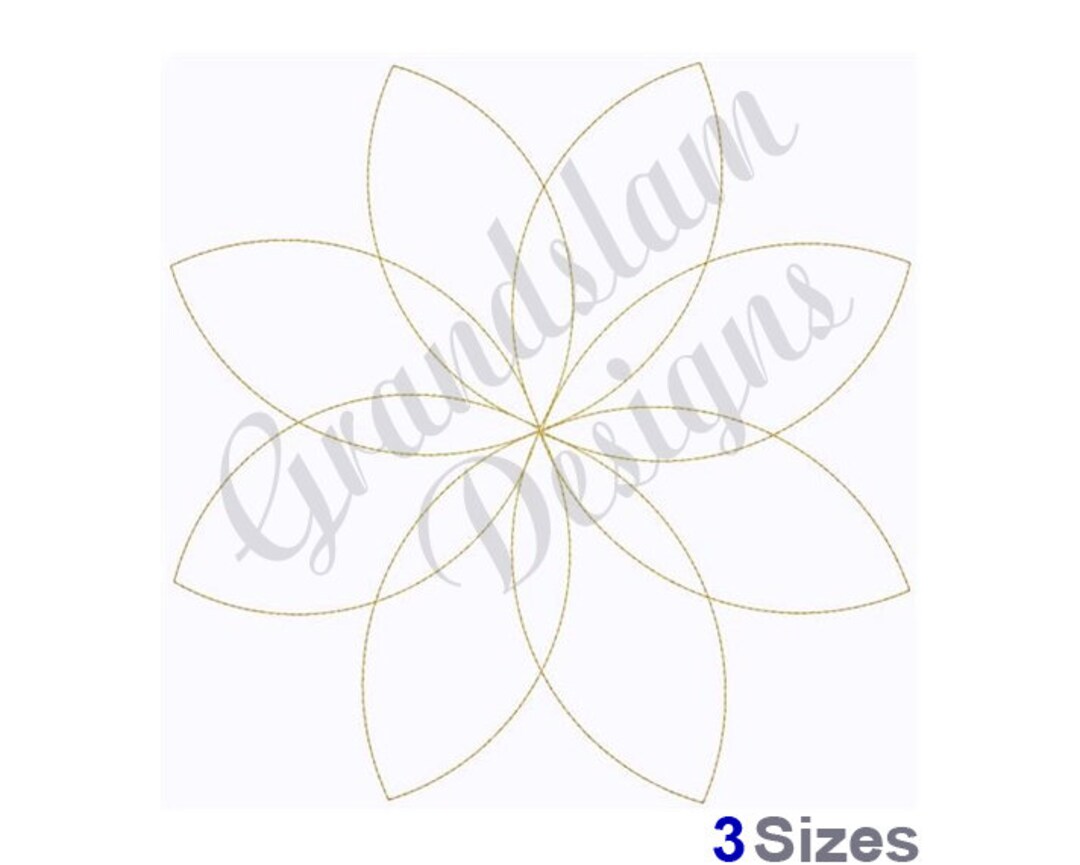 Flower Bloom Machine Embroidery Design – Quilt Block Pattern (digital ...